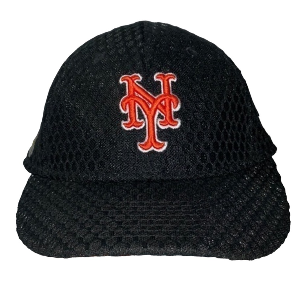New York Mets New Era 2017 ASG MLB black mesh hat. Floral print. Size 7 1/8. EUC
